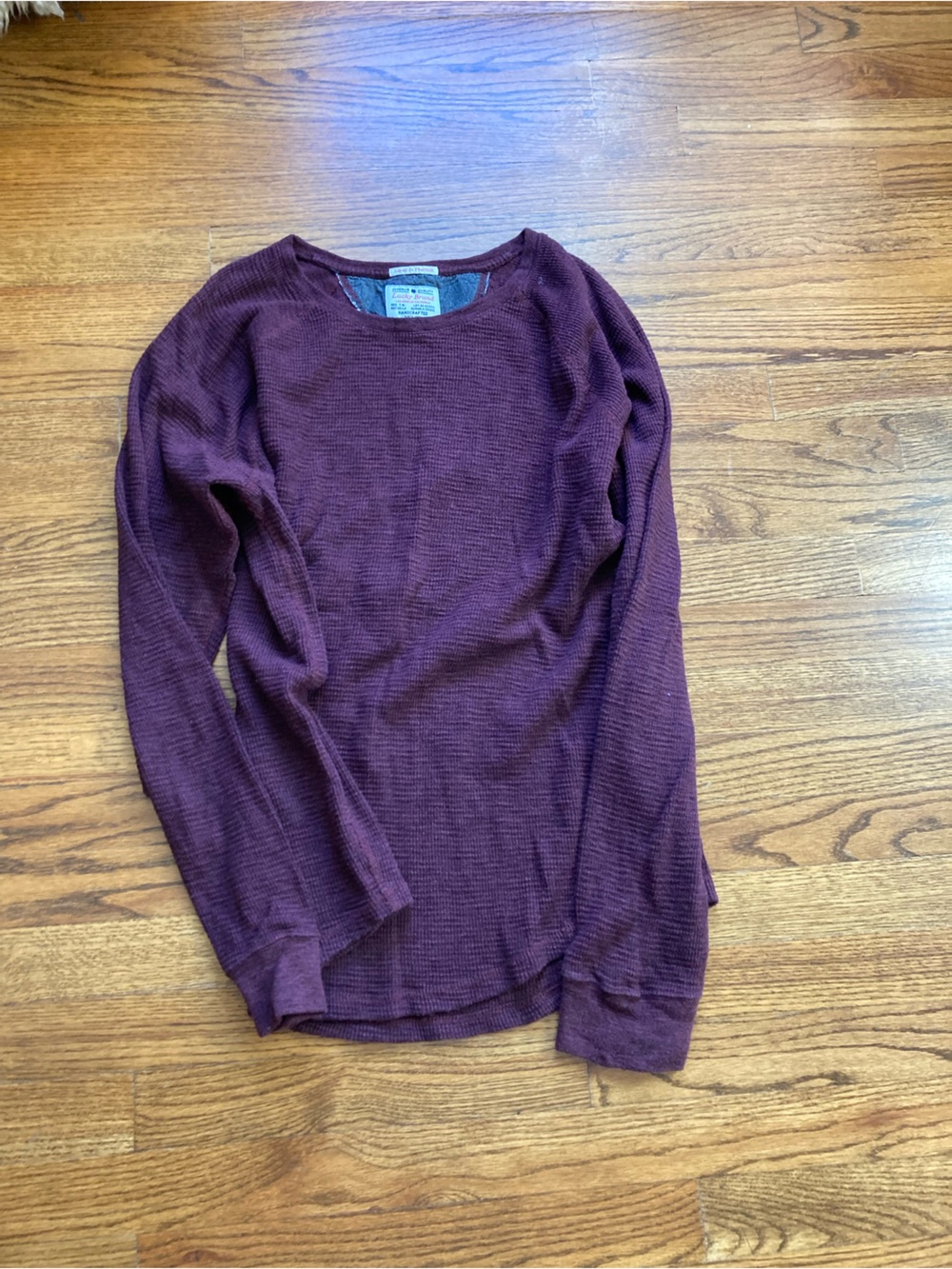 Lucky brand heavy henley waffle thermal long sleeve